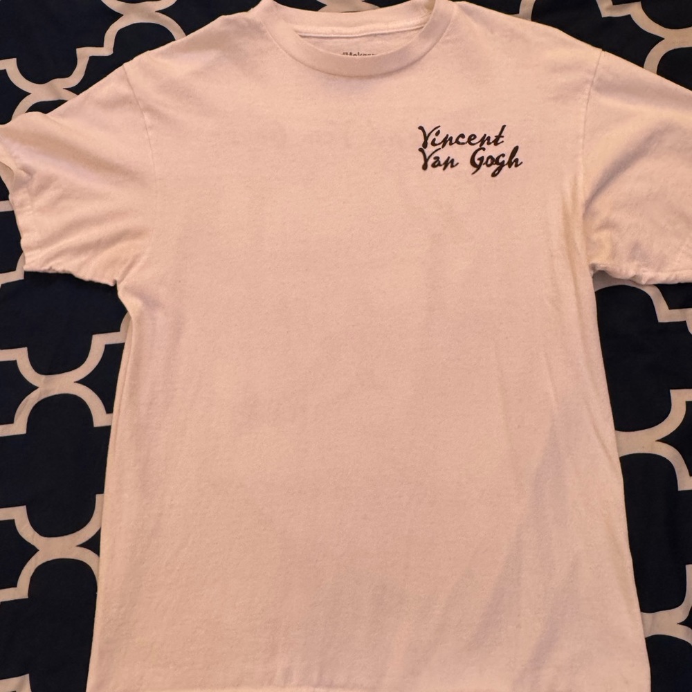 White Short Sleeve Tee with Minimalist Design
